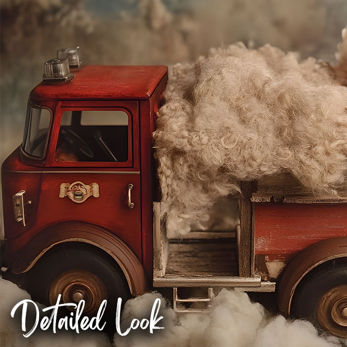 Toy Fire Truck - Newborn Digital Backdrop
