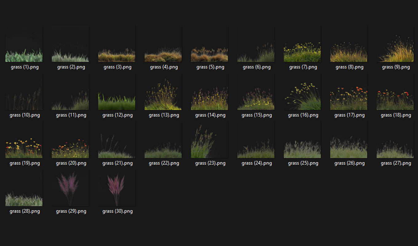Grass Overlays - For Photoshop & More