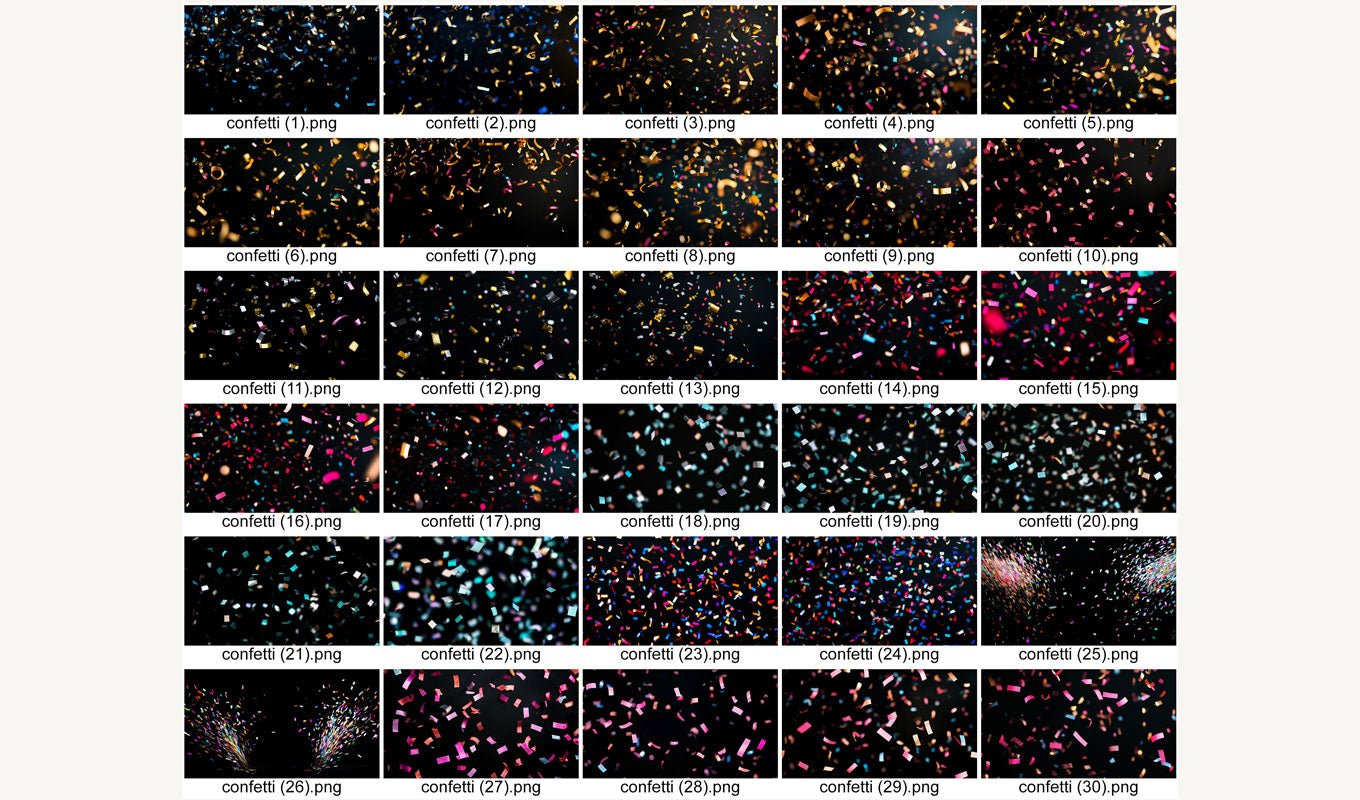 Confetti Overlays - For Photoshop & More