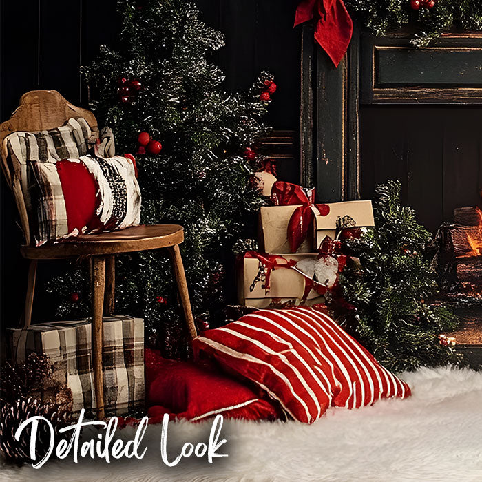 Christmas Fireplace - Digital Backdrop