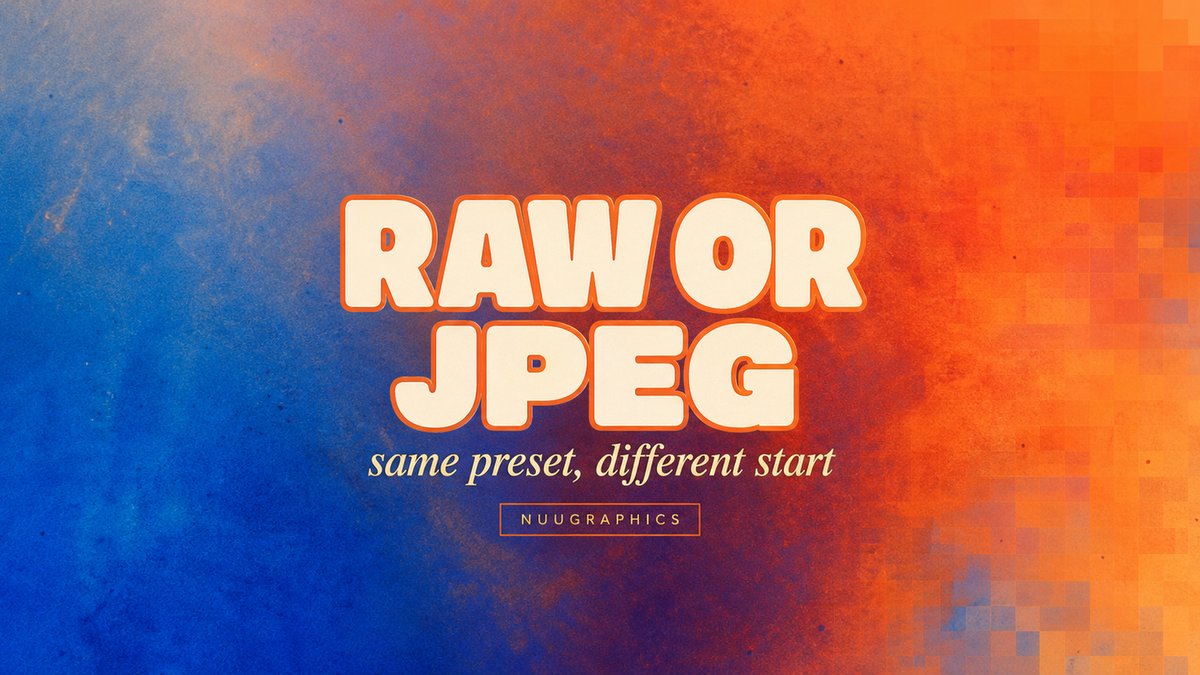RAW or JPEG, same preset, different start