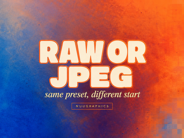 RAW or JPEG, same preset, different start