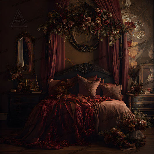 Luxurious Boudoir Bed – Digital Backdrop