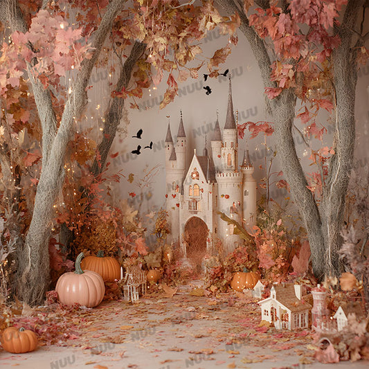 Miniature Fall Castle - Digital Backdrop