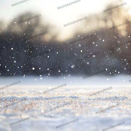Light Snow Field - Digital Backdrop