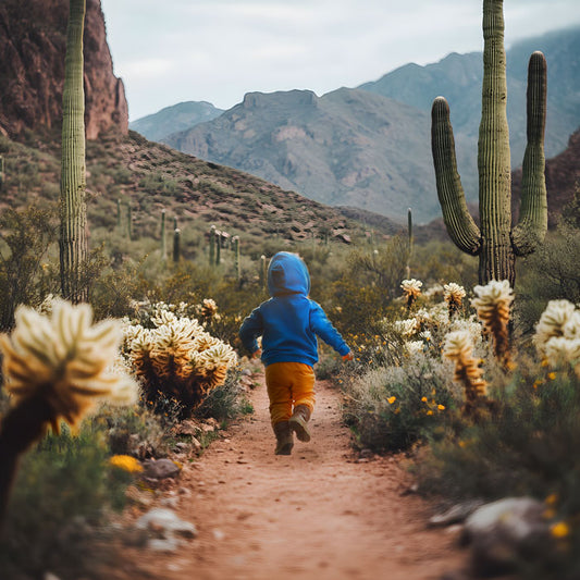 Desert Cactus Trail - Digital Backdrop