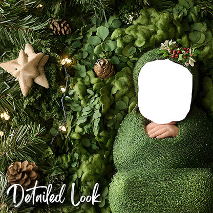 Christmas Face Insert - Newborn Digital Backdrop