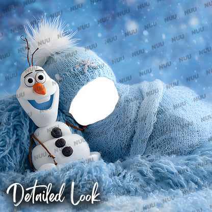 Frozen Olaf - Newborn Digital Backdrop Face Insert
