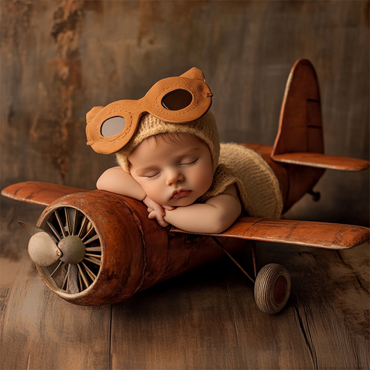 Toy Airplane - Newborn Digital Backdrop