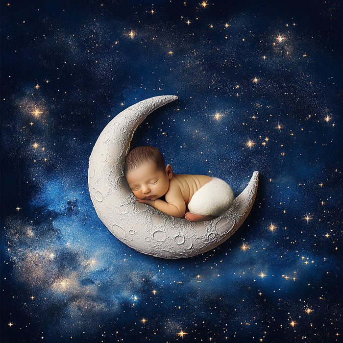 Crescent Moon - Newborn Digital Backdrop