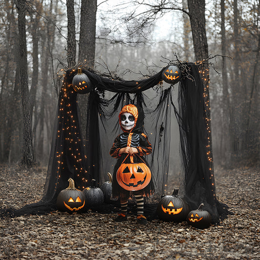 Halloween Outdoor Booth - Digital Backdrop