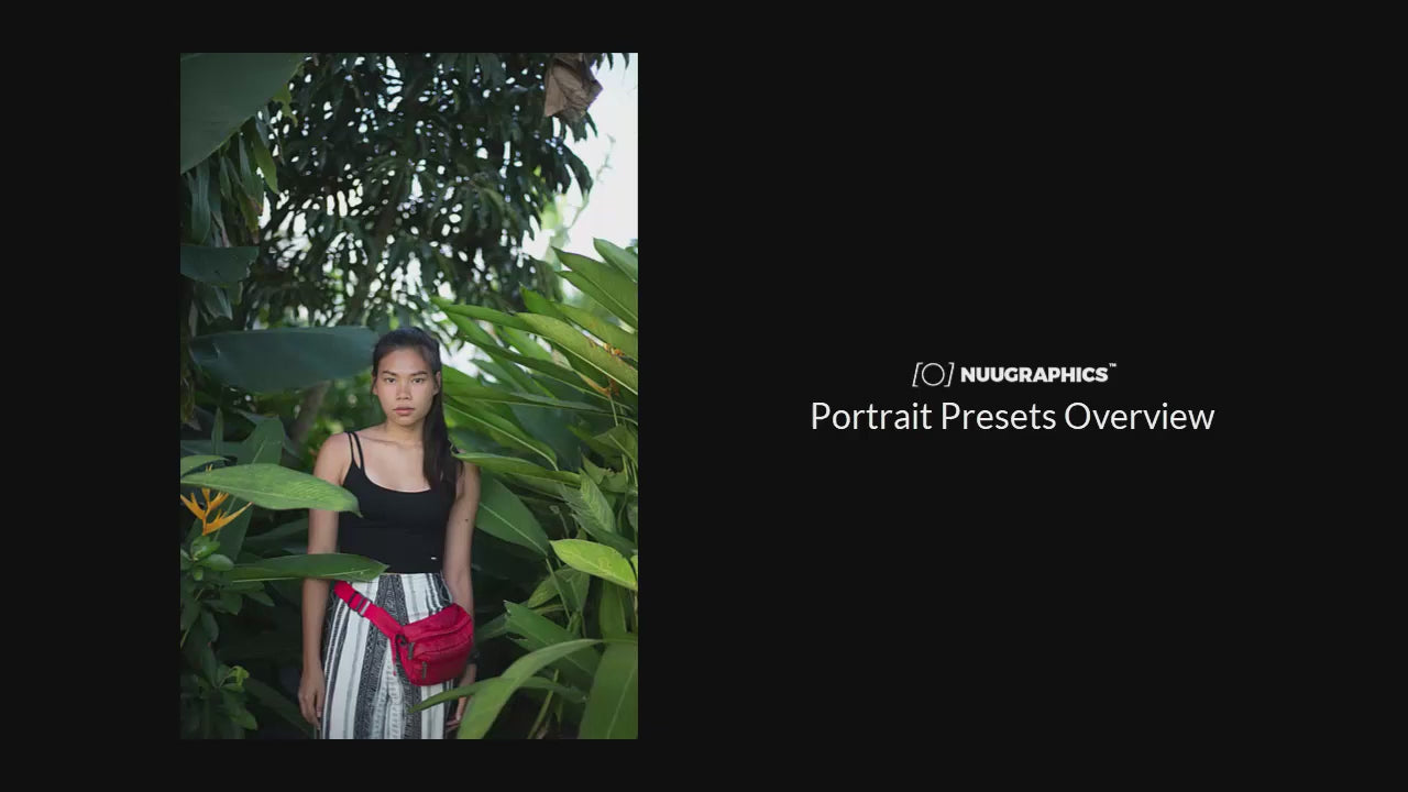 Load video: portrait preset collection overview