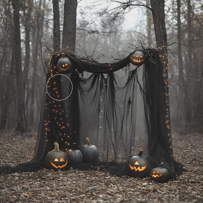 Halloween Outdoor Booth - Digital Backdrop