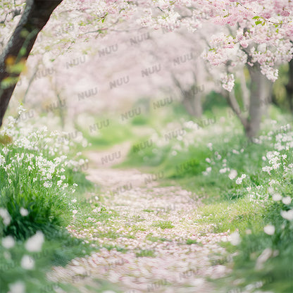 Sakura Tree Path - Digital Backdrop