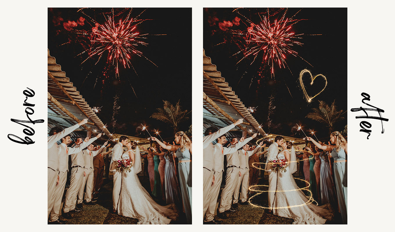 Sparkler Overlays - For Photoshop & More