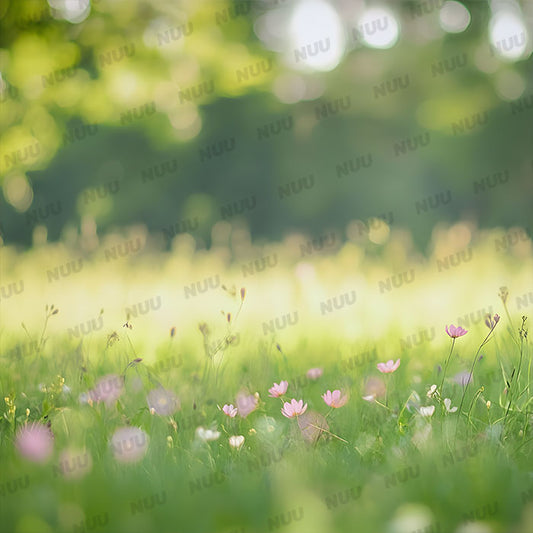 Grassy Flower Field - Digital Backdrop