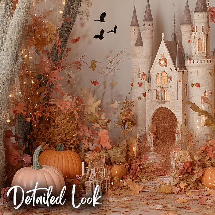 Miniature Fall Castle - Digital Backdrop