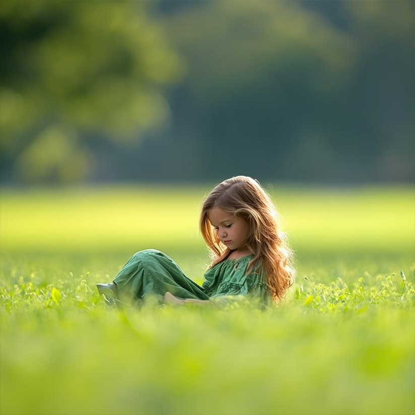 Green Grass Field Digital Backdrop